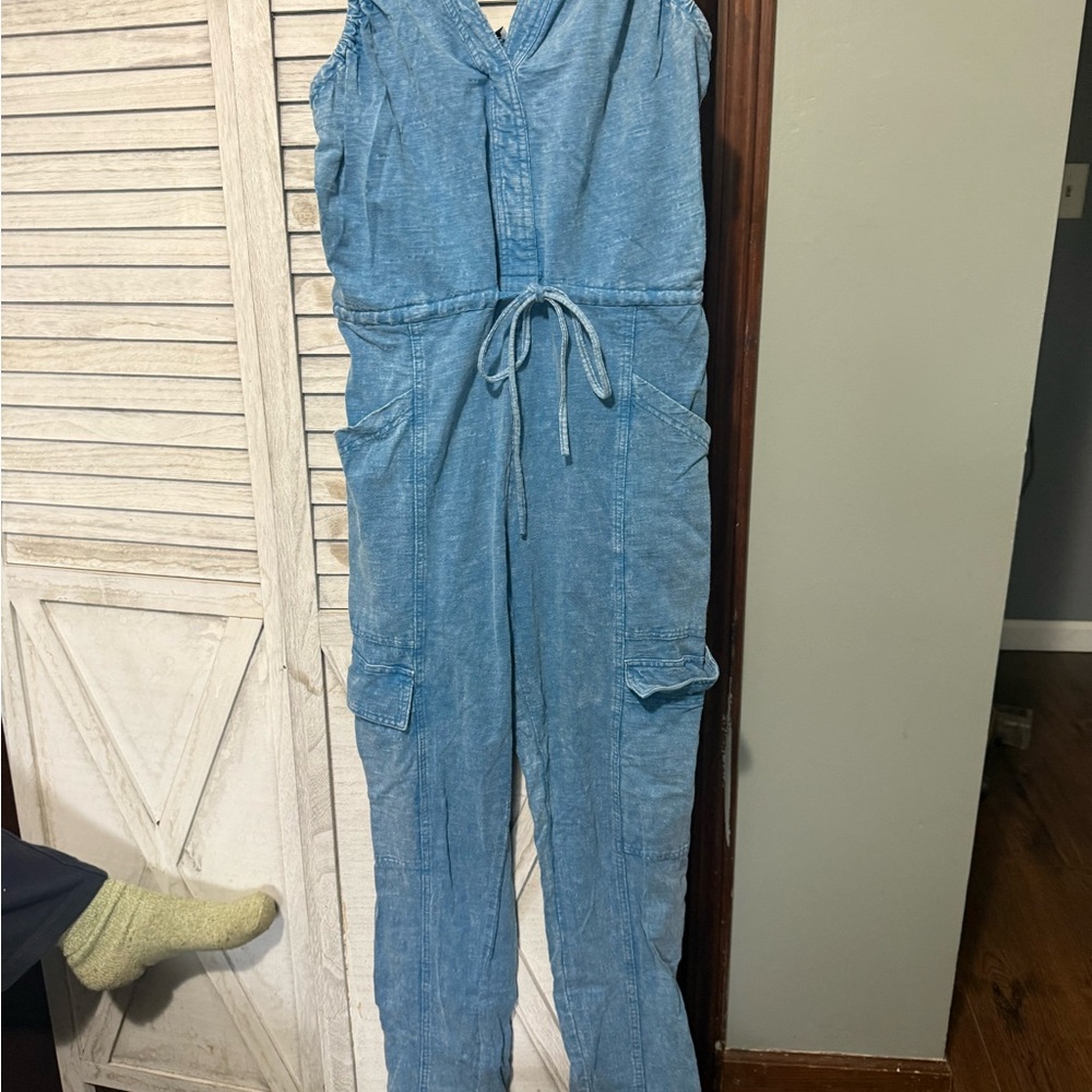 Fate Light Blue Casual Jumpsuit